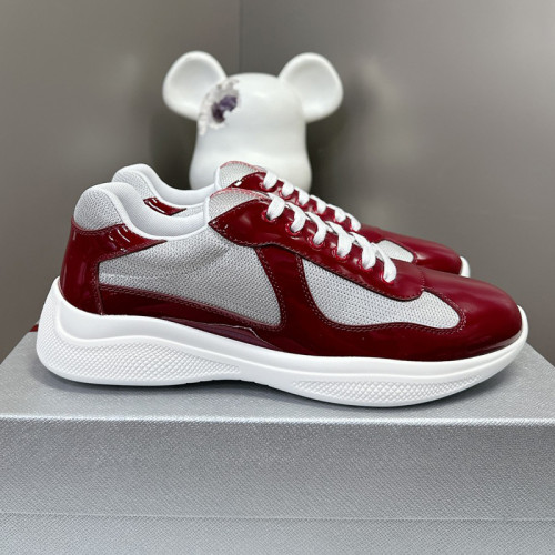 Prada Womens Shoes Sneakers Casual Luxury Brand Prada America's Cup Soft Rubber And Bike Fabric Sneakers with Original Box Whatsapp【+1-3239614486】