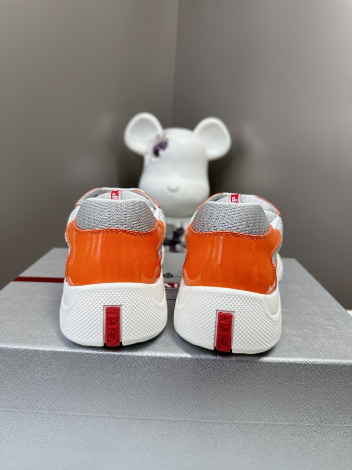 Prada Womens Shoes Sneakers Casual Luxury Brand Prada America's Cup Soft Rubber And Bike Fabric Sneakers with Original Box Whatsapp【+1-3239614486】