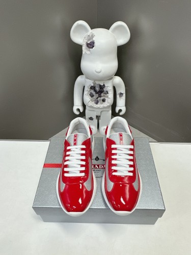 Prada Womens Shoes Sneakers Casual Luxury Brand Prada America's Cup Soft Rubber And Bike Fabric Sneakers with Original Box Whatsapp【+1-3239614486】