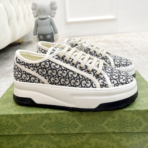 Gucci Womens Shoes Sneakers Luxury Brand WOMEN'S GUCCI TENNIS 1977 TRAINER 810569 FABZZ 9163 with Original Box whatsapp 【+1-3239614486】
