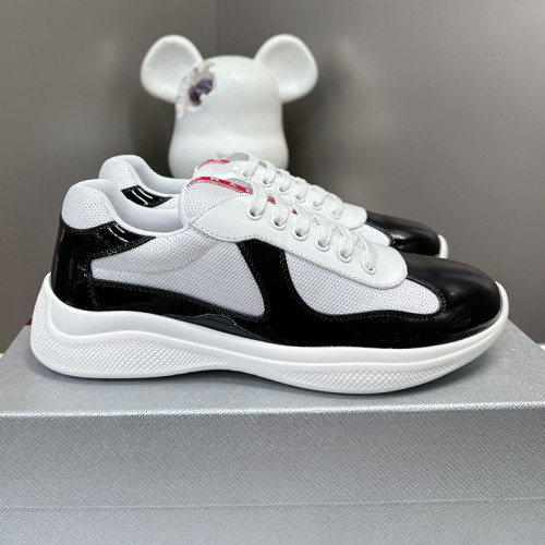 Prada Womens Shoes Sneakers Casual Luxury Brand Prada America's Cup Soft Rubber And Bike Fabric Sneakers with Original Box Whatsapp【+1-3239614486】