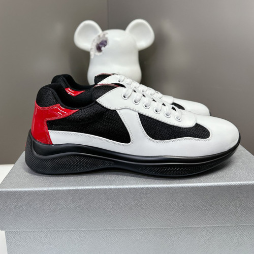 Prada Womens Shoes Sneakers Casual Luxury Brand Prada America's Cup Soft Rubber And Bike Fabric Sneakers with Original Box Whatsapp【+1-3239614486】