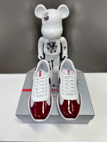 Prada Womens Shoes Sneakers Casual Luxury Brand Prada America's Cup Soft Rubber And Bike Fabric Sneakers with Original Box Whatsapp【+1-3239614486】