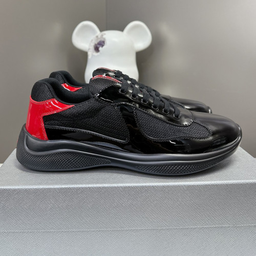 Prada Womens Shoes Sneakers Casual Luxury Brand Prada America's Cup Soft Rubber And Bike Fabric Sneakers with Original Box Whatsapp【+1-3239614486】