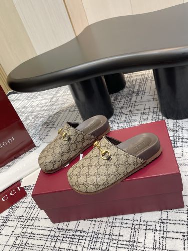 Gucci Womens Shoes Casual Loafers Design Luxury Brand WOMEN'S HORSEBIT SLIPPER 749815 KHN80 9769 with Original Box whatsapp 【+1-3239614486】