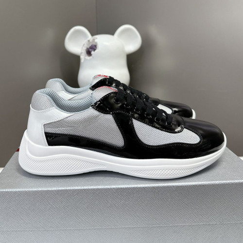 Prada Womens Shoes Sneakers Casual Luxury Brand Prada America's Cup Soft Rubber And Bike Fabric Sneakers with Original Box Whatsapp【+1-3239614486】