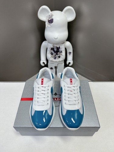 Prada Womens Shoes Sneakers Casual Luxury Brand Prada America's Cup Soft Rubber And Bike Fabric Sneakers with Original Box Whatsapp【+1-3239614486】