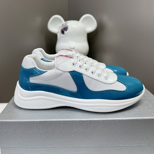 Prada Womens Shoes Sneakers Casual Luxury Brand Prada America's Cup Soft Rubber And Bike Fabric Sneakers with Original Box Whatsapp【+1-3239614486】