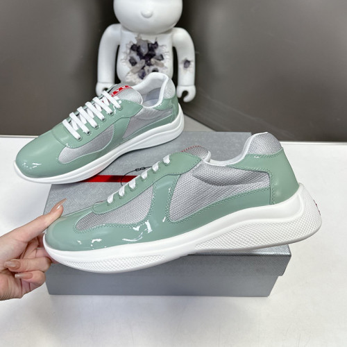 Prada Womens Shoes Sneakers Casual Luxury Brand Prada America's Cup Soft Rubber And Bike Fabric Sneakers with Original Box Whatsapp【+1-3239614486】