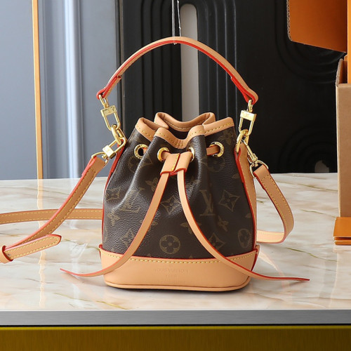 Louis Vuitton Womens Bags Luxury Brand Crossbody Bags Nano Noé Monogram Canvas M81266 with Original Box Whatsapp【+1-3239614486】
