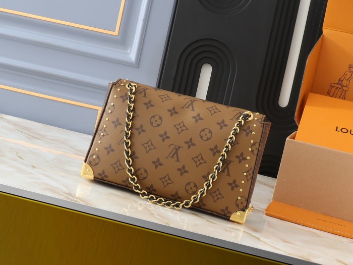 Louis Vuitton Womens Bags Crossbody Bag Luxury Brand Trunkie Monogram Canvas M14526 with Original Box Whatsapp【+1-3239614486】