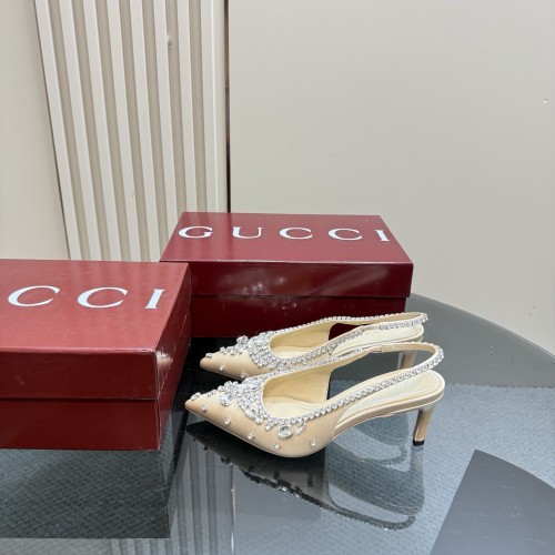 Gucci Womens Shoes Pumps Flat Heels 6cm 10cm Luxury Brand WOMEN'S PUMP WITH CRYSTALS 812187 FAD2V 4942 with Original Box whatsapp【+1-3239614486】