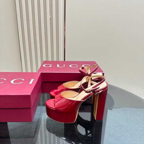 Gucci Womens Shoes Pumps Flat Heels 12cm Luxury Brand WOMEN'S PLATFORM SANDAL 794383 CLG00 6207 with Original Box whatsapp【+1-3239614486】