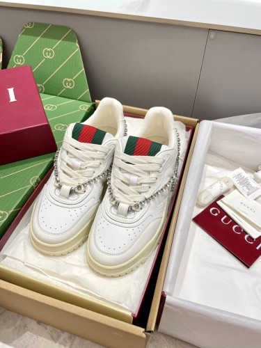 Gucci Womens Mens Unisex Shoes Sneakers Luxury Brand Fashion WOMEN'S GUCCI RE-WEB TRAINER with Original Box Whatsapp【+1-3239614486】