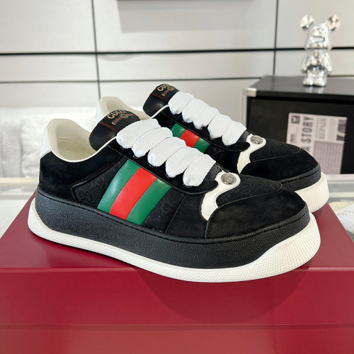 Gucci Womens Mens Unisex Shoes Sneakers Luxury Brand Fashion WOMEN'S SCREENER TRAINER WITH WEB 777106 AAC72 9554 with Original Box Whatsapp【+1-3239614486】