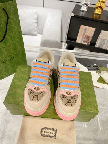 Gucci Womens Mens Unisex Shoes Sneakers Luxury Brand Fashion WOMEN'S SCREENER TRAINER WITH WEB 777106 AAC72 9554 with Original Box Whatsapp【+1-3239614486】