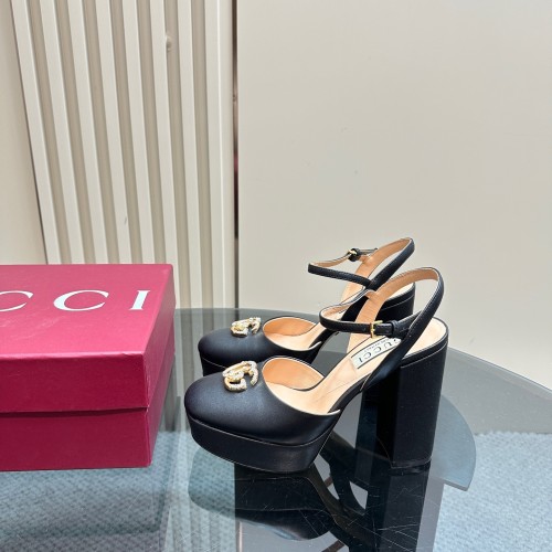 Gucci Womens Shoes Pumps Flat Heels 12cm Luxury Brand WOMEN'S PLATFORM SANDAL 794383 CLG00 6207 with Original Box whatsapp【+1-3239614486】