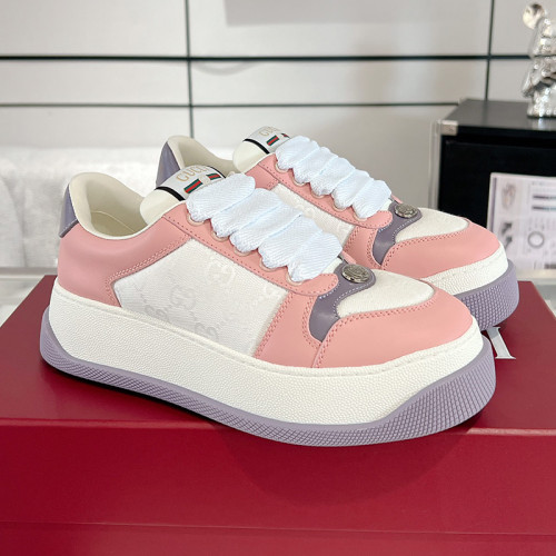 Gucci Womens Mens Unisex Shoes Sneakers Luxury Brand Fashion WOMEN'S SCREENER TRAINER WITH WEB 777106 AAC72 9554 with Original Box Whatsapp【+1-3239614486】