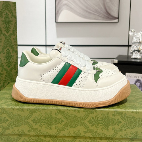 Gucci Womens Mens Unisex Shoes Sneakers Luxury Brand Fashion WOMEN'S SCREENER TRAINER WITH WEB 777106 AAC72 9554 with Original Box Whatsapp【+1-3239614486】