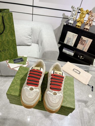 Gucci Womens Mens Unisex Shoes Sneakers Luxury Brand Fashion WOMEN'S SCREENER TRAINER WITH WEB 777106 AAC72 9554 with Original Box Whatsapp【+1-3239614486】