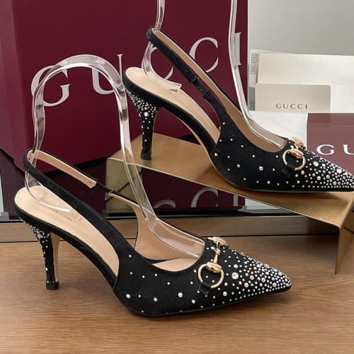 Gucci Womens Shoes Sandals Slingback High Heels 8cm Luxury Brand Fashion Shoes for Women with Original Box whatsapp【+1-3239614486】
