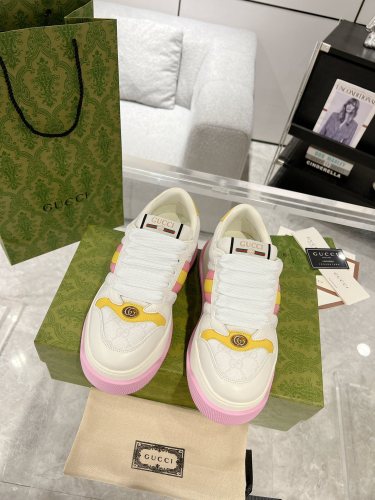 Gucci Womens Mens Unisex Shoes Sneakers Luxury Brand Fashion WOMEN'S SCREENER TRAINER WITH WEB 777106 AAC72 9554 with Original Box Whatsapp【+1-3239614486】