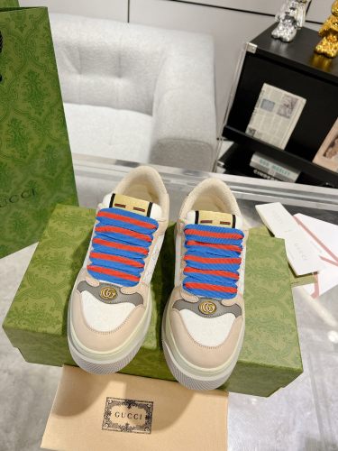 Gucci Womens Mens Unisex Shoes Sneakers Luxury Brand Fashion WOMEN'S SCREENER TRAINER WITH WEB 777106 AAC72 9554 with Original Box Whatsapp【+1-3239614486】