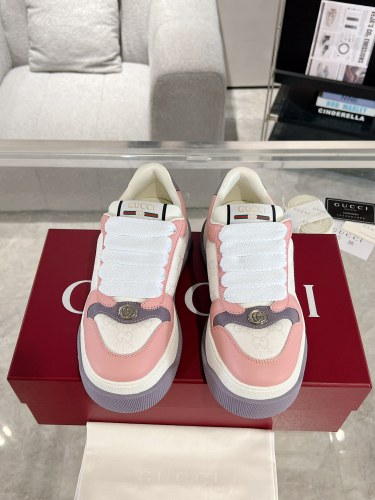 Gucci Womens Mens Unisex Shoes Sneakers Luxury Brand Fashion WOMEN'S SCREENER TRAINER WITH WEB 777106 AAC72 9554 with Original Box Whatsapp【+1-3239614486】