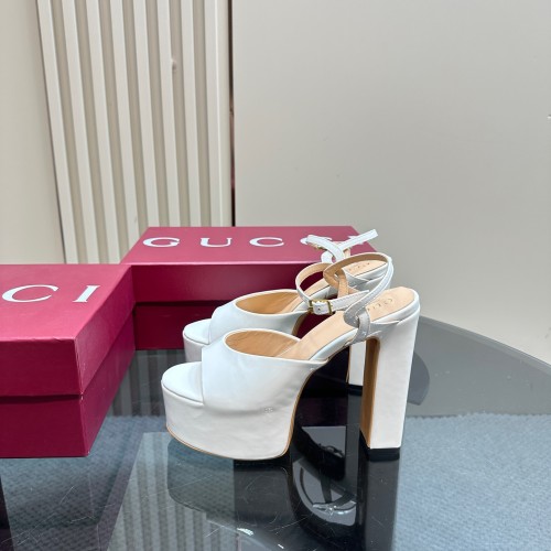 Gucci Womens Shoes Pumps Flat Heels 12cm Luxury Brand WOMEN'S PLATFORM SANDAL 794383 CLG00 6207 with Original Box whatsapp【+1-3239614486】
