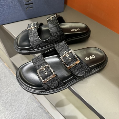 Dior Men Shoes Sandals Luxury Brand Fashion DIOR AQUA SANDAL Black Dior Oblique Jacquard with Original Box 3SA135ZSA_H969 Whatsapp【+1-3239614486】