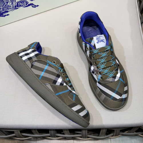 Burberry Men Shoes Fashion Sneakers Luxury Brand Vintage Cotton Sneaker with Original Box Whatsapp【+1-3239614486】