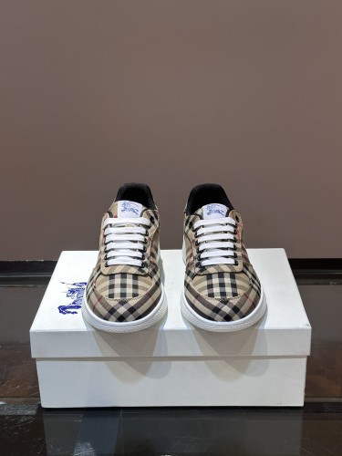 Burberry Men Shoes Fashion Sneakers Luxury Brand Vintage Cotton Sneaker with Original Box Whatsapp【+1-3239614486】