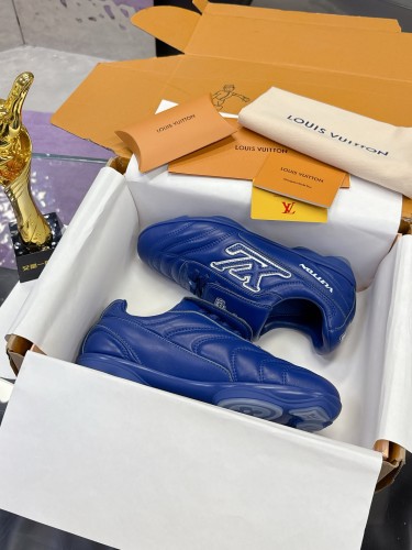 Louis Vuitton Mens Womens Unisex Shoes Fashion Sneakers Design Luxury Brand 1AHDPS LV Footprint Soccer Sneaker with Original Box Whatsapp 【+1-3239614486】