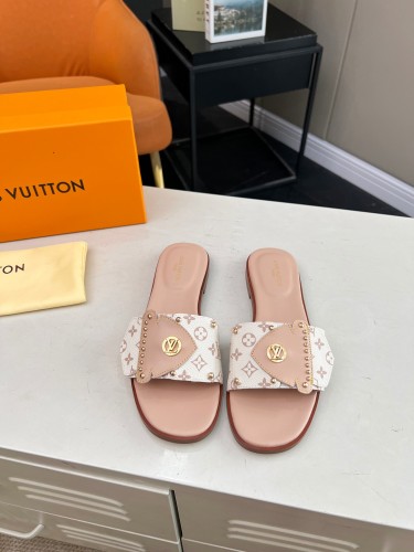 Louis Vuitton Womens Shoes Sandals Slippers Luxury Brand LV Frame Fat Mule 1ACXG6 with Original Box Whatsapp 【+1-3239614486】