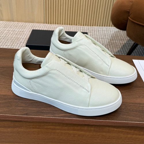 Zegna Men Shoes Sneakers Luxury Brand LHRHS-S4667Z-NAV LEATHER AND SUEDE TRIPLE STITC SNEAKERS with Original Box Whatsapp 【+1-3239614486】