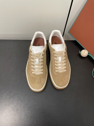 Loro Piana Mens Shoes Sneakers Casual Design Luxury Brand Tennis Walk Sneaker Suede Calf Split with Original Box whatsapp 【+1-3239614486】