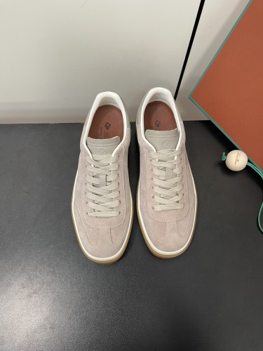Loro Piana Mens Shoes Sneakers Casual Design Luxury Brand Tennis Walk Sneaker Suede Calf Split with Original Box whatsapp 【+1-3239614486】
