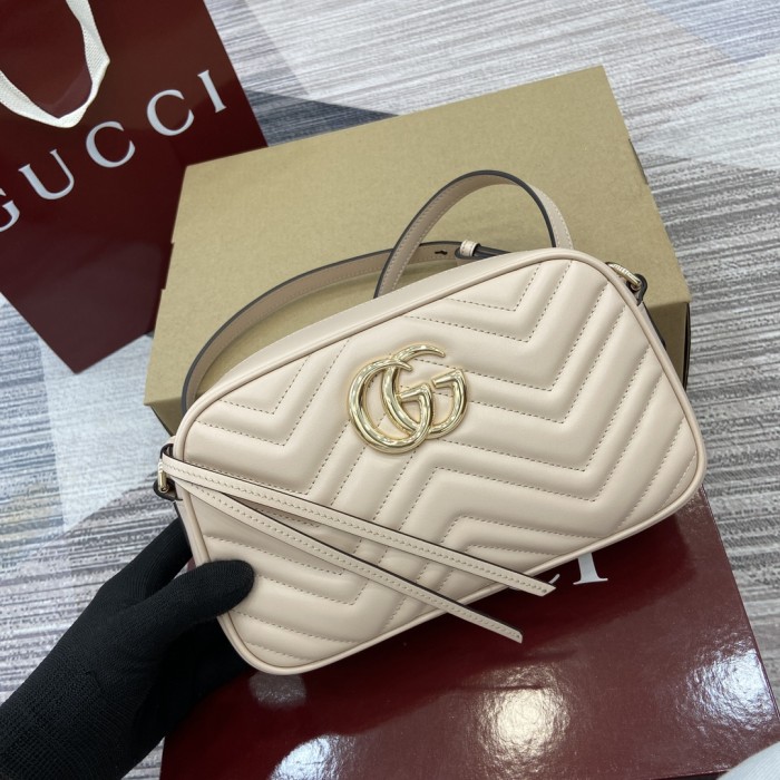 Gucci Womens Bags GG MARMONT SMALL CAMERA BAG Gucci shoulder bag Luxury Brand with Original Box 447632 DTD1T 9022