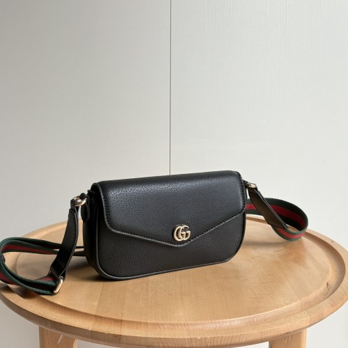 Gucci Womens Bags Shoulder Messenger Bag Luxury Brand Ophidia mini bag in black Supreme with Original Box 764961 FACU3 4047