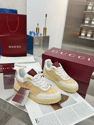 Gucci Mens Shoes Sneakers Luxury Brand MEN'S GUCCI RE-WEB SNEAKER ‎824221 AADJA 9571 with Original Box Whatsapp【+1-3239614486】