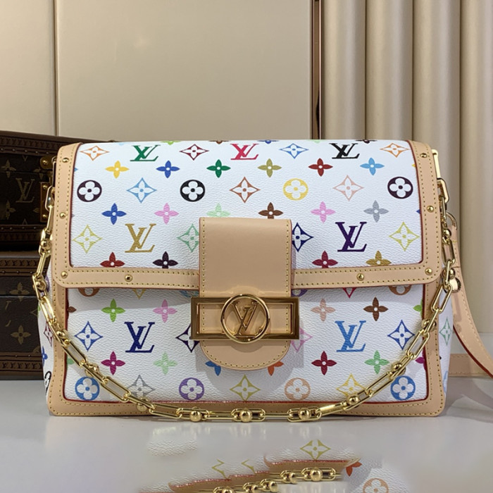 Louis Vuitton Womens Bags Handbags Luxury Brand Fashion M13255 LV LV x TM Dauphine Soft GM Other Monogram Canvas Whatsapp 【+1-3239614486】
