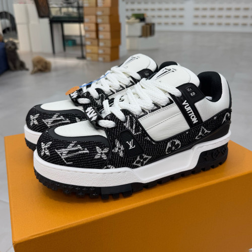 Louis Vuitton Mens Shoes Fashion Sneakers Design Luxury Brand LV TRAINER Skate SNEAKER Mix of materials with Original Box 1ABLXH Whatsapp 【+1-3239614486】