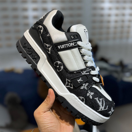 Louis Vuitton Mens Shoes Fashion Sneakers Design Luxury Brand LV TRAINER Skate SNEAKER Mix of materials with Original Box 1ABLXH Whatsapp 【+1-3239614486】