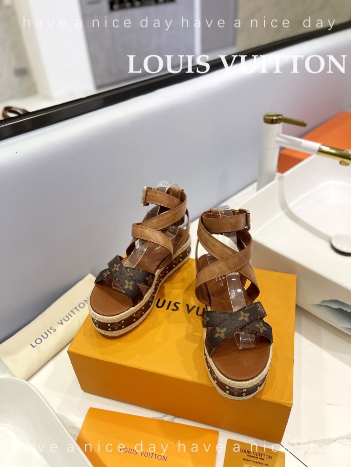 Louis Vuitton Womens Shoes Sandals Boundary Platform Sandals 1A63U5 with Original Box whatsapp 【+1-3239614486】