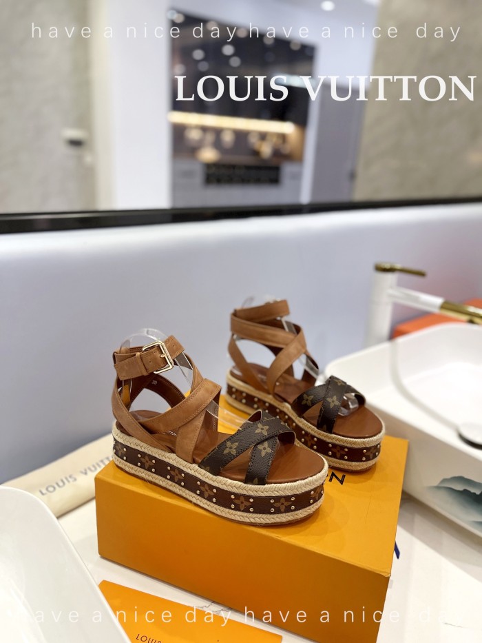 Louis Vuitton Womens Shoes Sandals Boundary Platform Sandals 1A63U5 with Original Box whatsapp 【+1-3239614486】