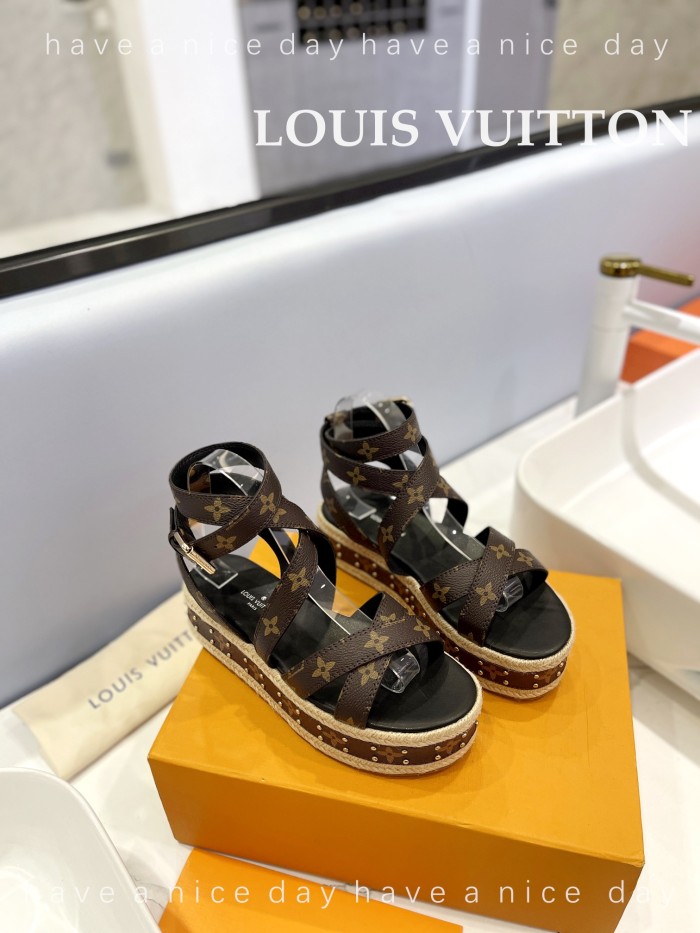 Louis Vuitton Womens Shoes Sandals Boundary Platform Sandals 1A63U5 with Original Box whatsapp 【+1-3239614486】