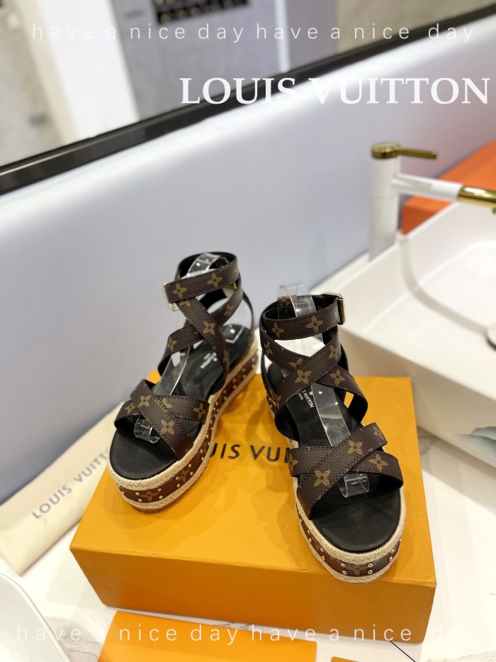 Louis Vuitton Womens Shoes Sandals Boundary Platform Sandals 1A63U5 with Original Box whatsapp 【+1-3239614486】