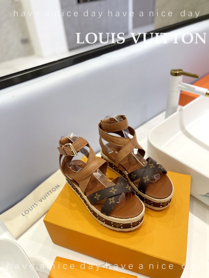 Louis Vuitton Womens Shoes Sandals Boundary Platform Sandals 1A63U5 with Original Box whatsapp 【+1-3239614486】