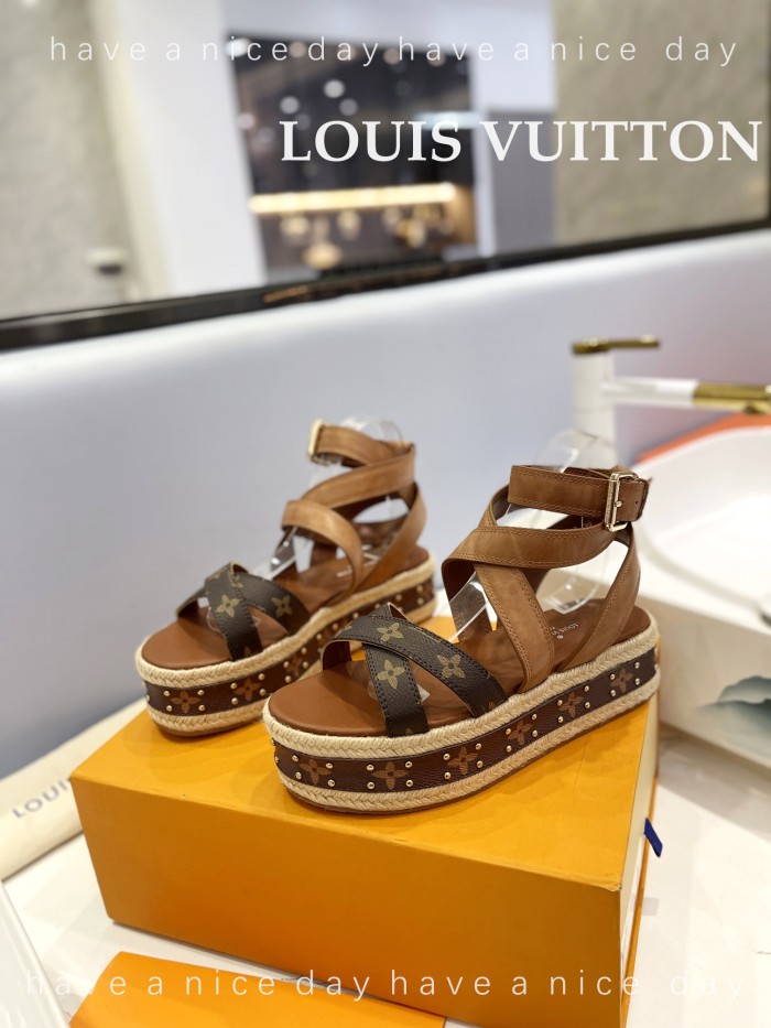 Louis Vuitton Womens Shoes Sandals Boundary Platform Sandals 1A63U5 with Original Box whatsapp 【+1-3239614486】