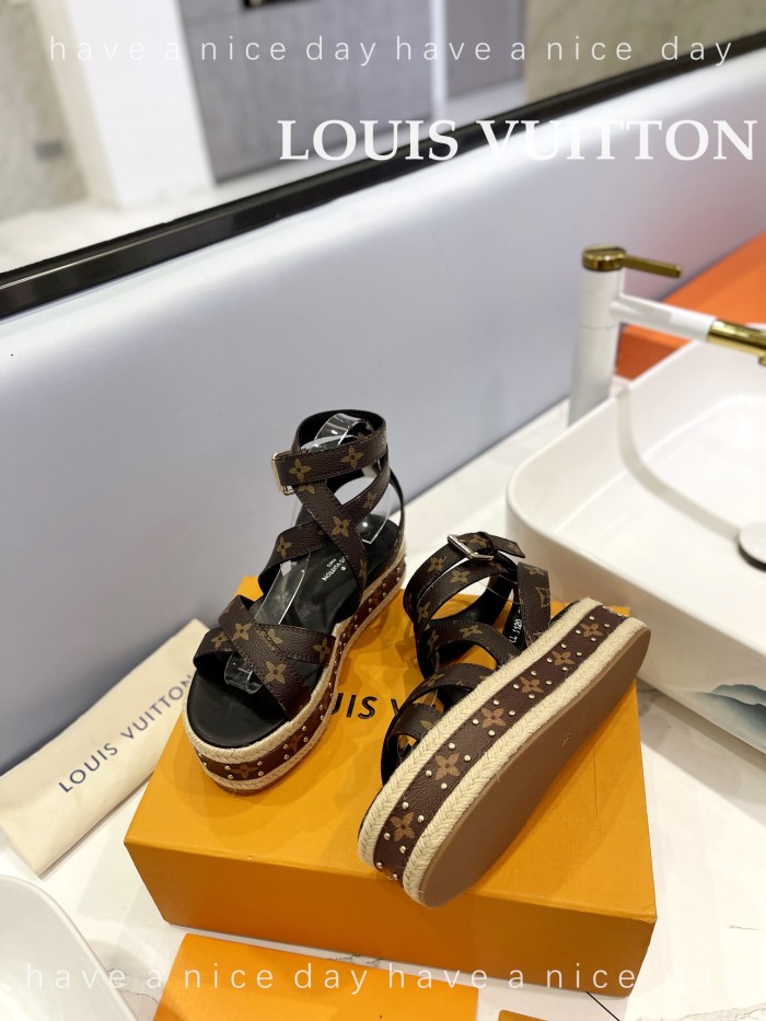 Louis Vuitton Womens Shoes Sandals Boundary Platform Sandals 1A63U5 with Original Box whatsapp 【+1-3239614486】